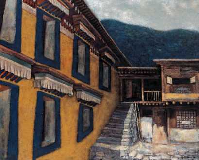 鄂圭俊 1998年作 西藏风景